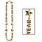 Beistle Club Pack of 12 Happy New Year Gold Beads-of-Expression Necklace 36"